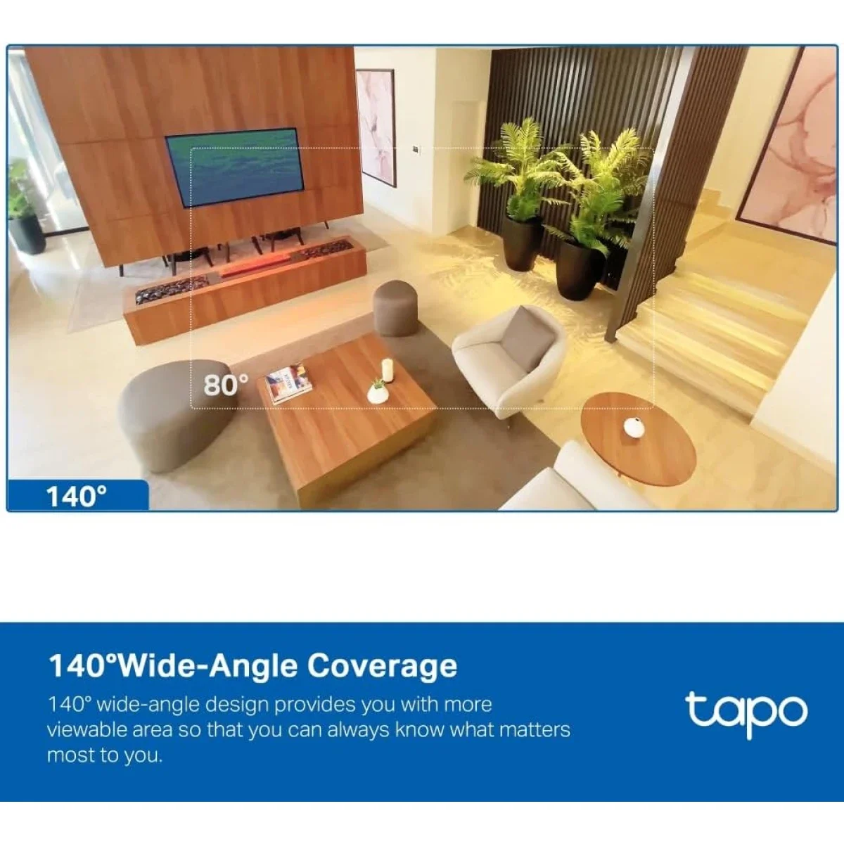 كاميرا مراقبة منزلية ذكية TP-LINK Tapo C125 بدقة 2K QHD مع زاوية 140° واتصال Wi‑Fi واكتشاف بالذكاء الاصطناعي وصوت ثنائي الاتجاه - Thumbnail 4