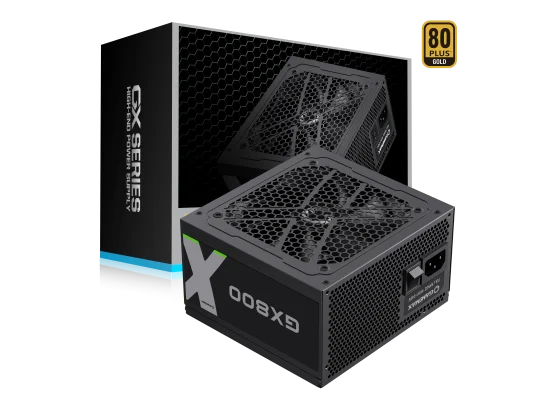 مزود طاقة GameMax GX-800 بقدرة 800 واط ATX وكفاءة 80 Plus Gold ومروحة HDB صامتة 120 ملم - Image 2