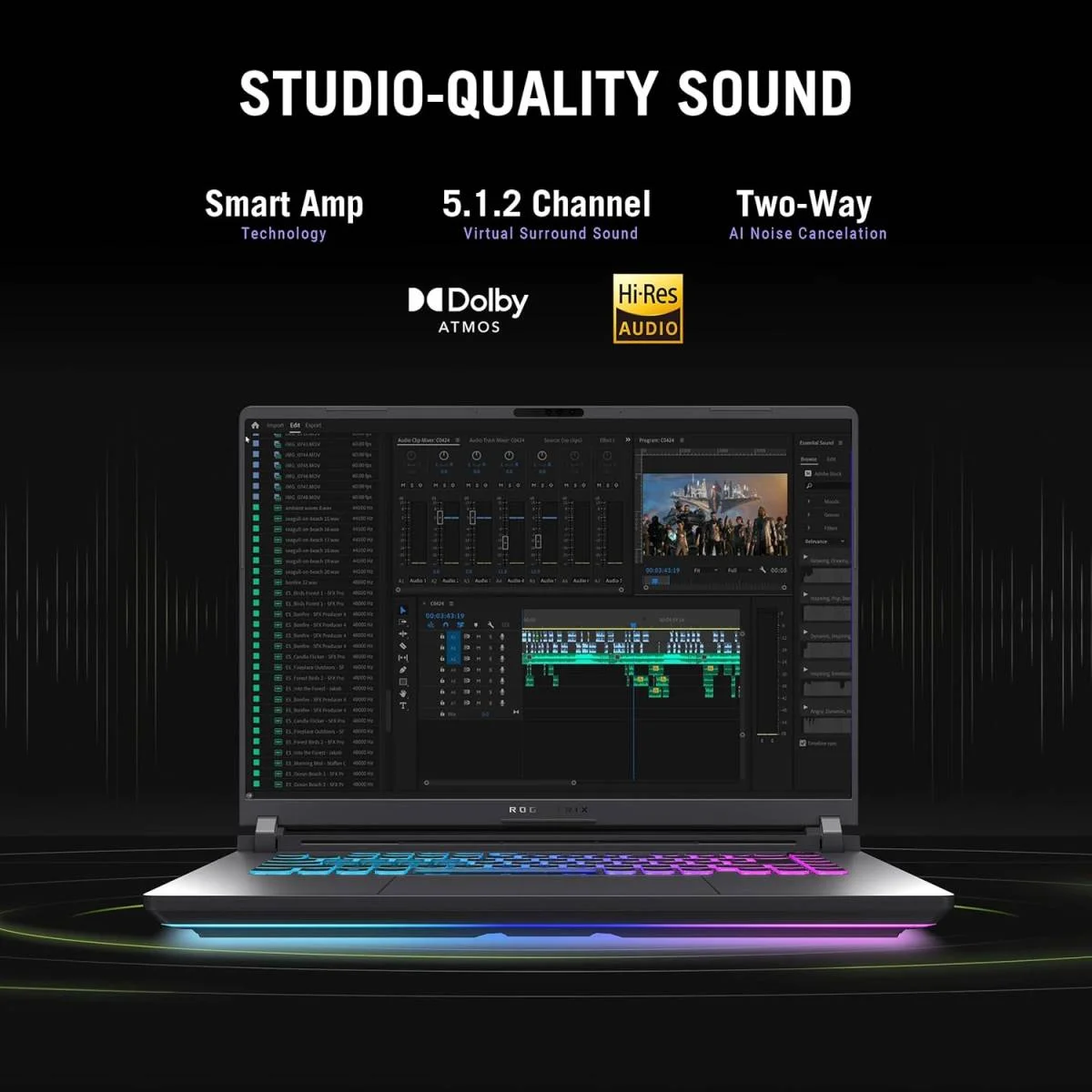 لابتوب ألعاب Asus ROG Strix G16 بمعالج Core Ultra 9 275HX وكرت RTX 5060 وذاكرة 32GB وسعة 2TB وشاشة 16 إنش FHD+ 165Hz IPS-Level أخضر Volt - Image 8