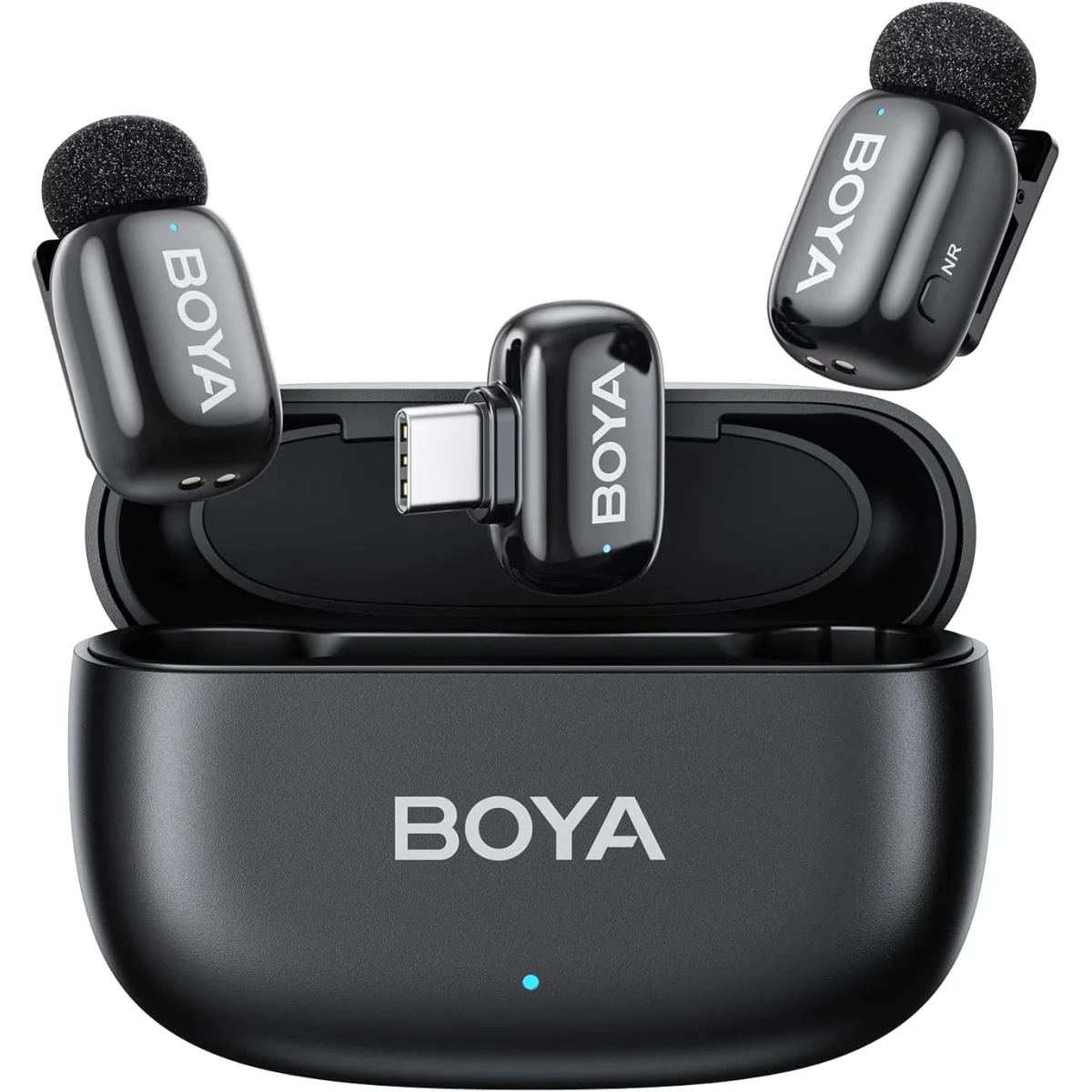 ميكروفون لافالير لاسلكي Boya Mini-14 بمنفذ USB-C وتقليل الضوضاء وبطارية 30 ساعة