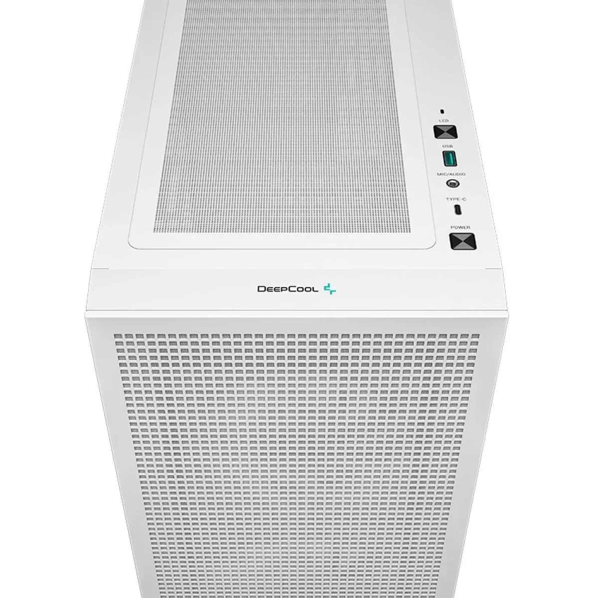 DeepCool CH360 Digital Micro Tower High Airflow Case with 2x140mm + 1x120mm ARGB Fans and Dual Status Display - White - Image 7