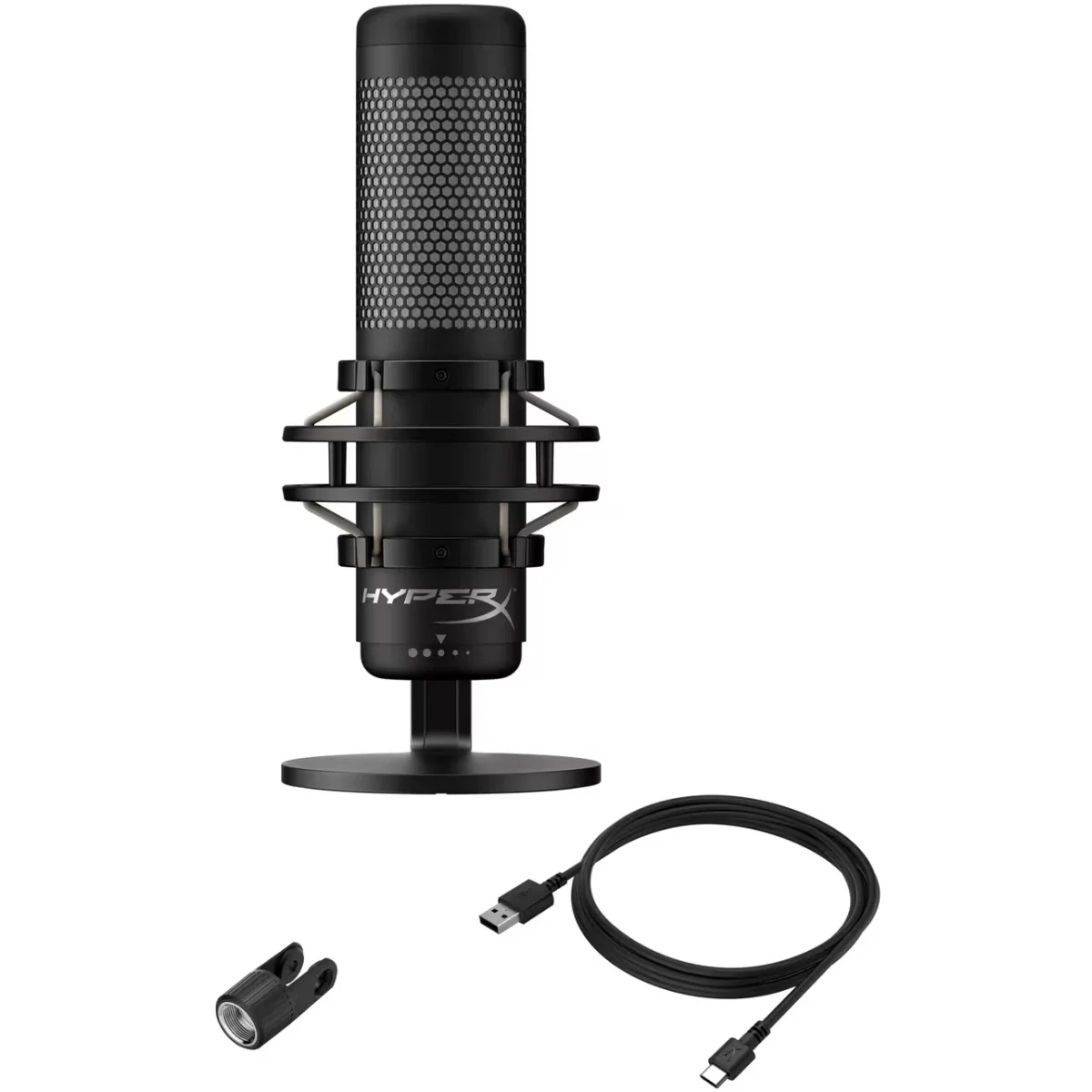 ميكروفون Hyper X QuadCast 2 USB للتسجيل بجودة الاستوديو - أسود - Image 3