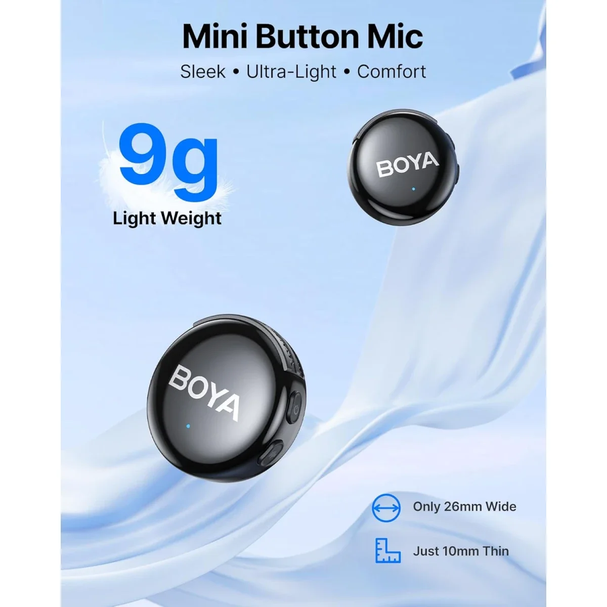 Boya BOYALINK 3-03 Wireless Lavalier Microphone System with AI Noise Cancellation - Thumbnail 2