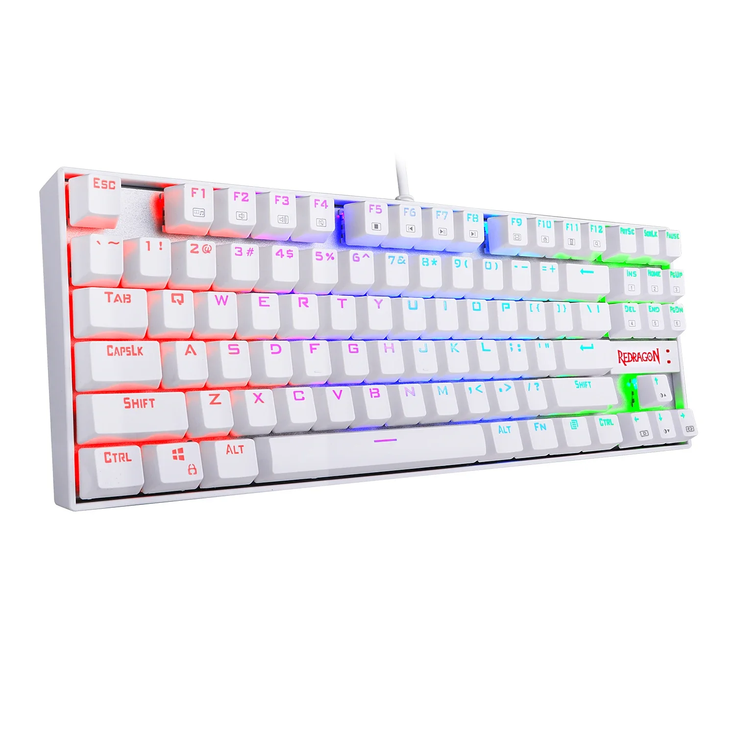 Redragon K552 Kumara White RGB Mechanical Gaming Keyboard, 87 Keys, Blue Switches - Thumbnail 15