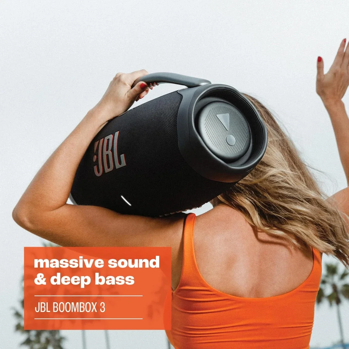 مكبر صوت محمول JBL Boombox 3 بتقنية بلوتوث وباس عميق ومقاومة IPX7 وتشغيل 24 ساعة - Squad - Image 5