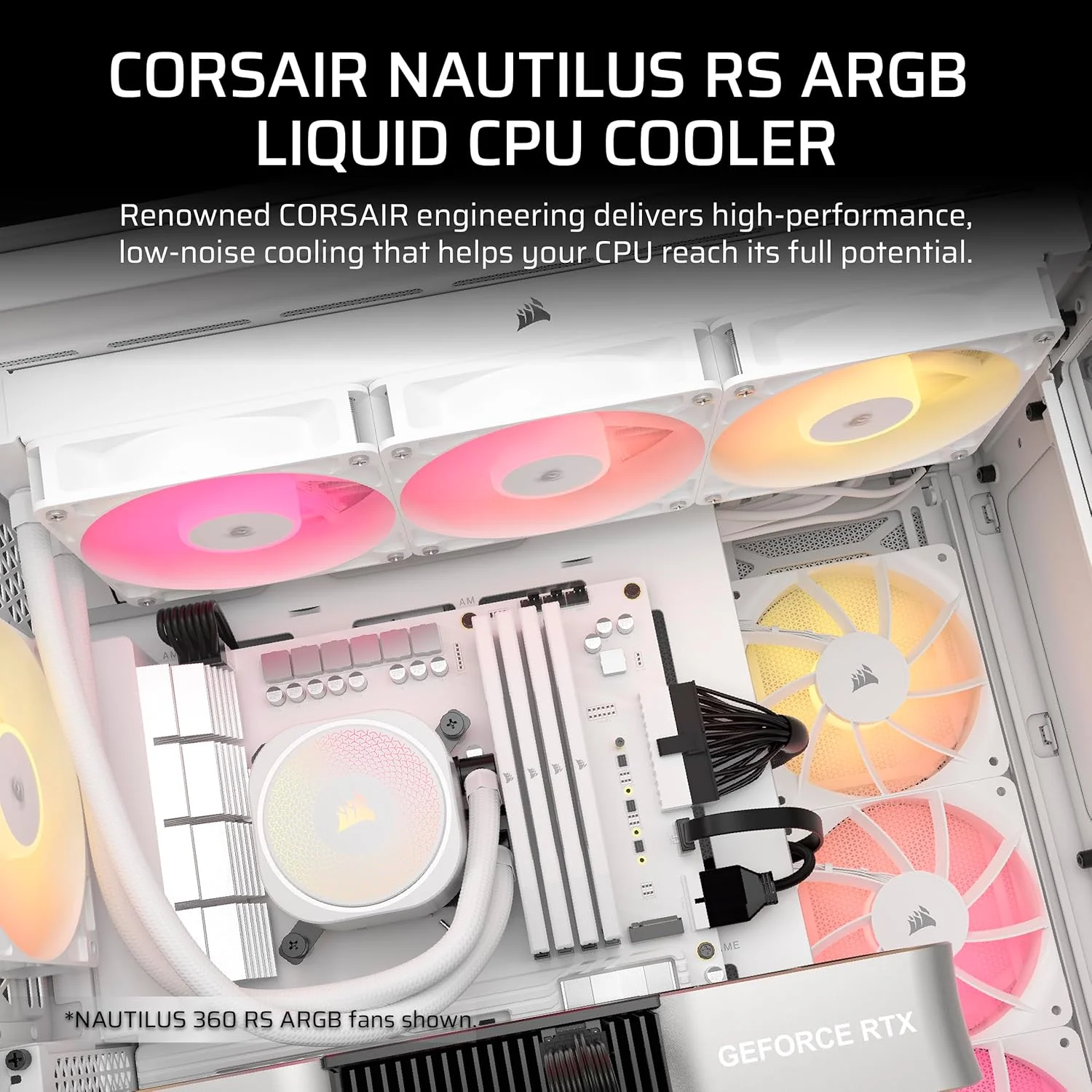 مبرد معالج سائل Corsair Nautilus 240 RS ARGB مقاس 240 مم أبيض CW-9060094-WW - Image 11