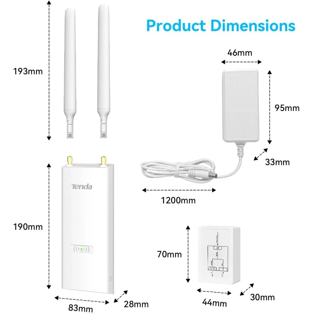 Tenda OAP3000 V1.0 AX3000 Wi-Fi 6 Indoor/Outdoor Access Point, 3000Mbps Dual-Band, 160MHz - Image 8