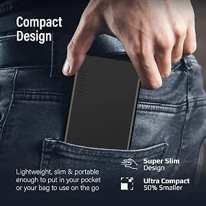 Promate Bolt-10Pro 10000mAh Ultra-Slim Power Bank with 10W USB-C and Dual USB - Black - Thumbnail 15