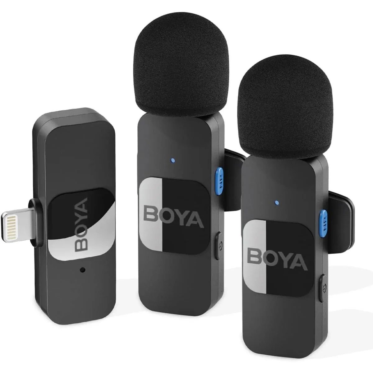 Boya BY-V2 2.4GHz Wireless Clip-On Microphone for iPhone & iPad - Black