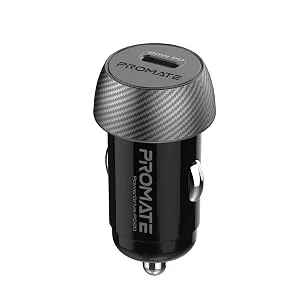 Promate PowerDrive-PD20 20W USB-C Power Delivery Car Charger Adapter - Black - Image 7