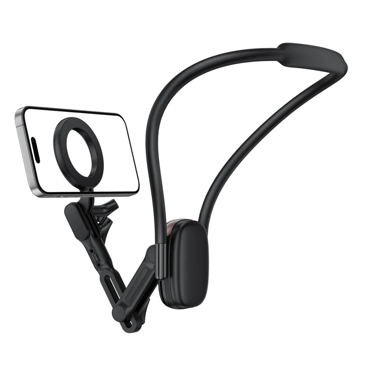 ACEFAST E32 Magnetic Neck Mount Phone Holder Adjustable Hands-Free Chest Stand - Black - Image 3