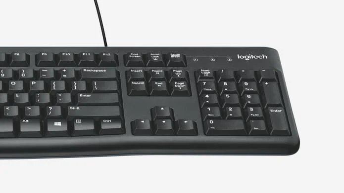 Logitech MK120 Wired USB Keyboard and Mouse Combo Arabic/English - Black - Thumbnail 4