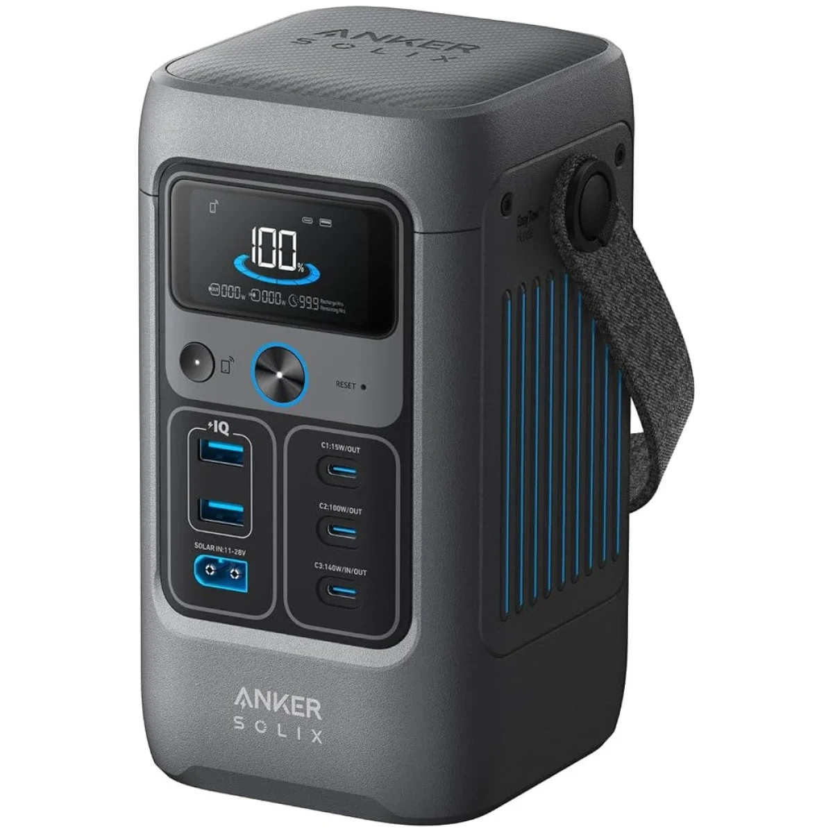 محطة طاقة متنقلة Anker SOLIX C200 DC بسعة 60.000mAh و192Wh وبطارية LiFePO4 وقدرة 200W
