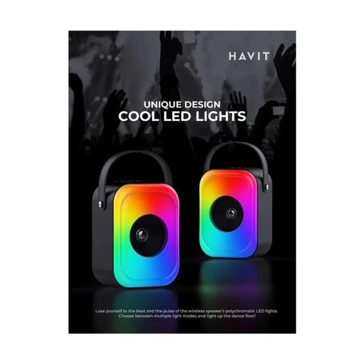 HAVIT SQ128BT Outdoor Plaza Speaker with Full-Screen RGB Light Show - Thumbnail 5