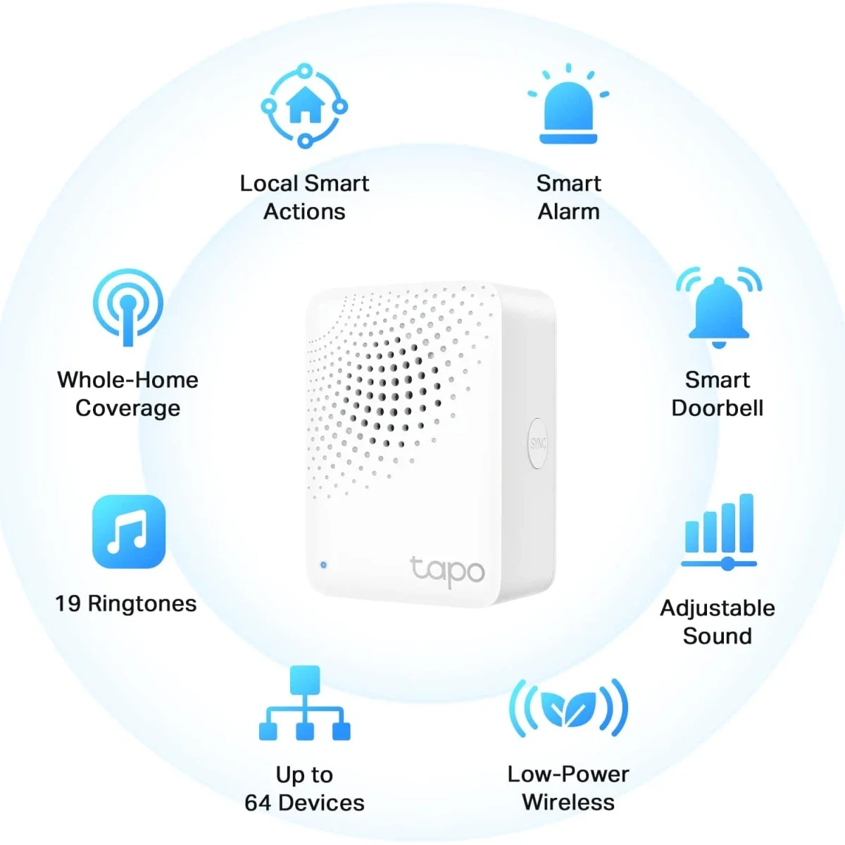 TP-LINK Tapo H100 Smart Hub with Built-In Chime, 2.4GHz Wi-Fi - Image 4
