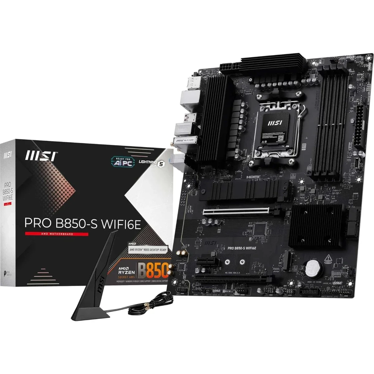 MSI PRO B850-S WIFI6E ATX AMD B850 AM5 DDR5 Motherboard with Wi-Fi 6E - Image 2