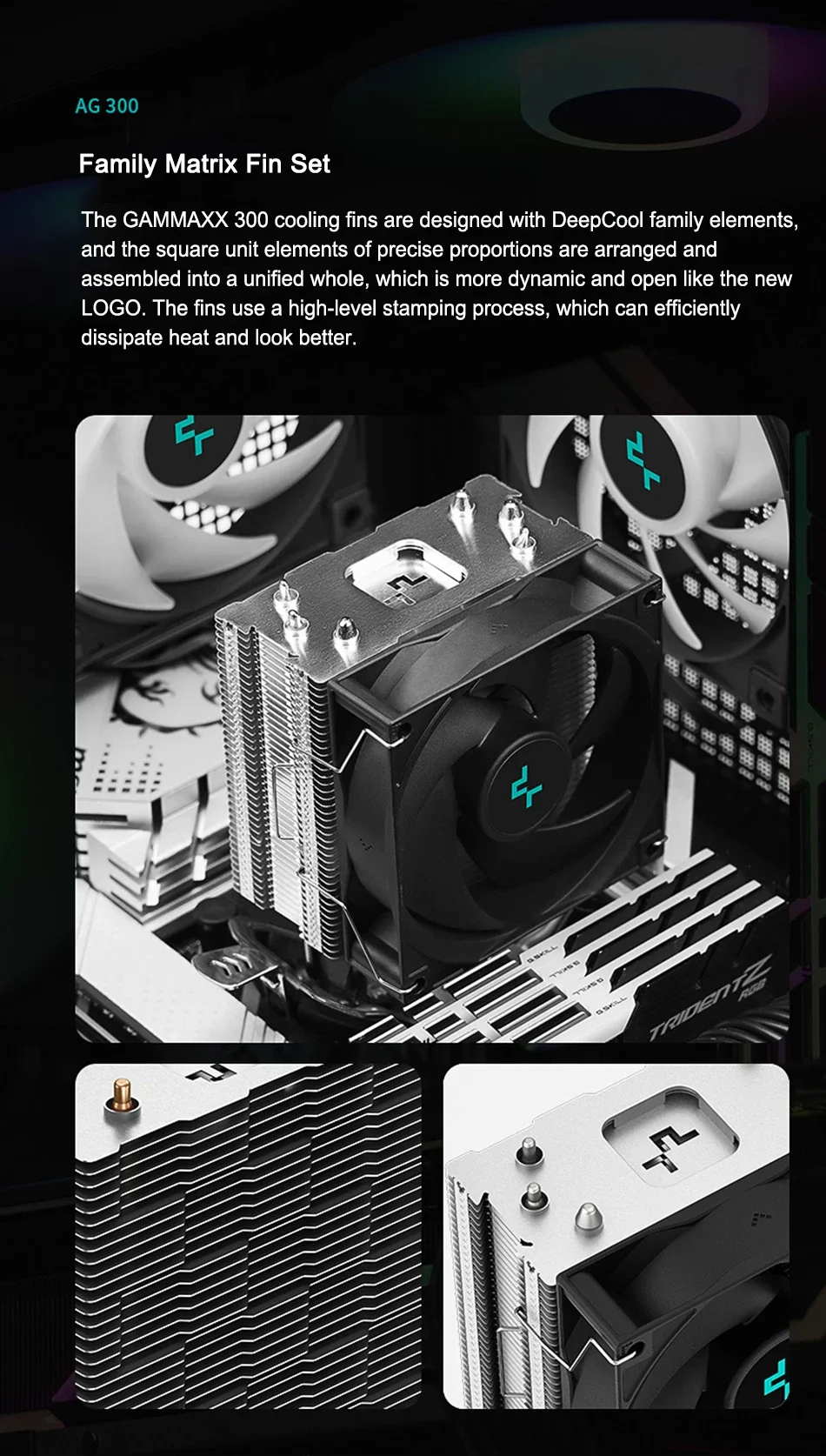 DeepCool GAMMAXX AG300 CPU Air Cooler with 3 Heatpipes and PWM Fan for Intel & AMD - Image 11