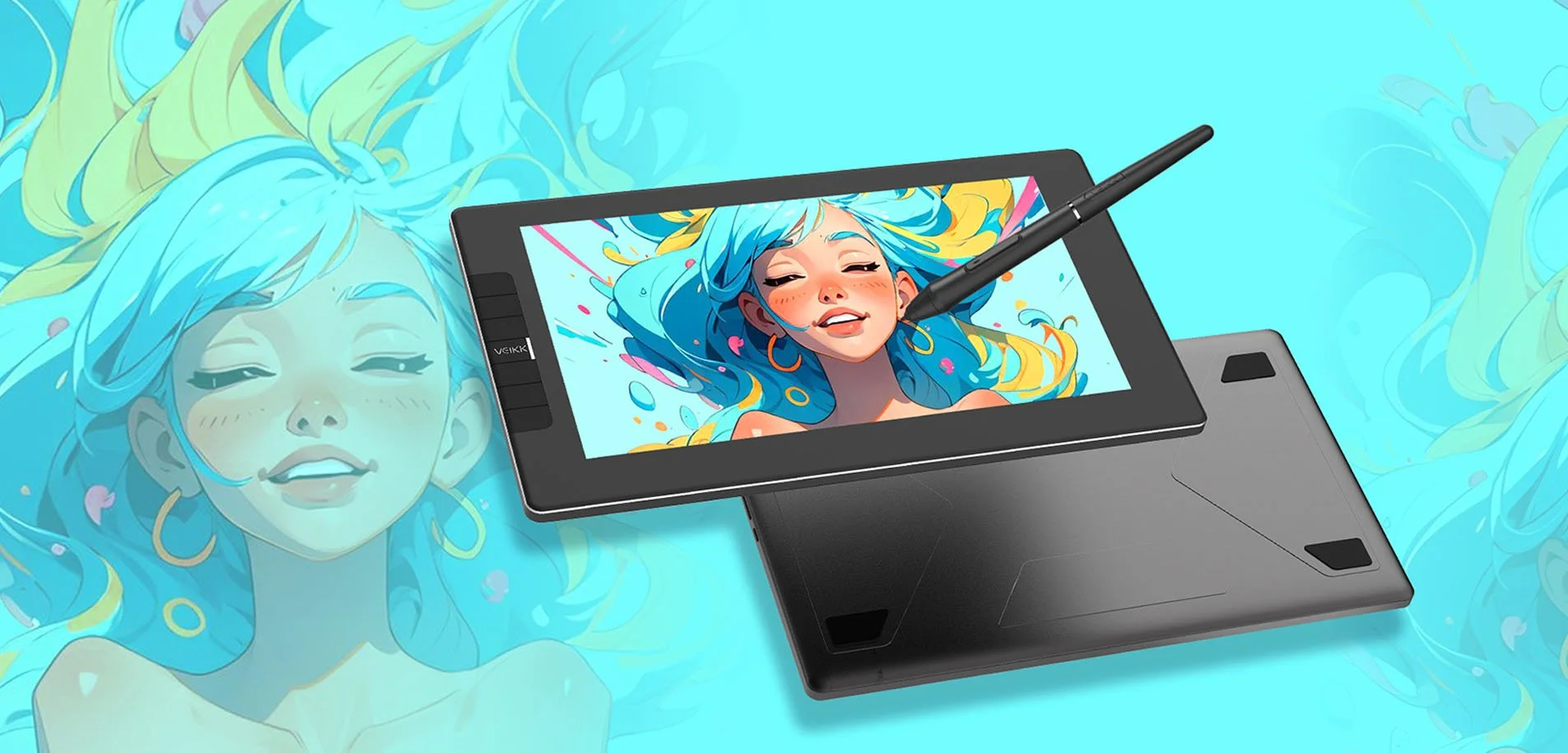 شاشة رسم VEIKK 11.6 إنش FHD IPS بقلم بدون بطارية Studio VK1200 V2 - Image 12