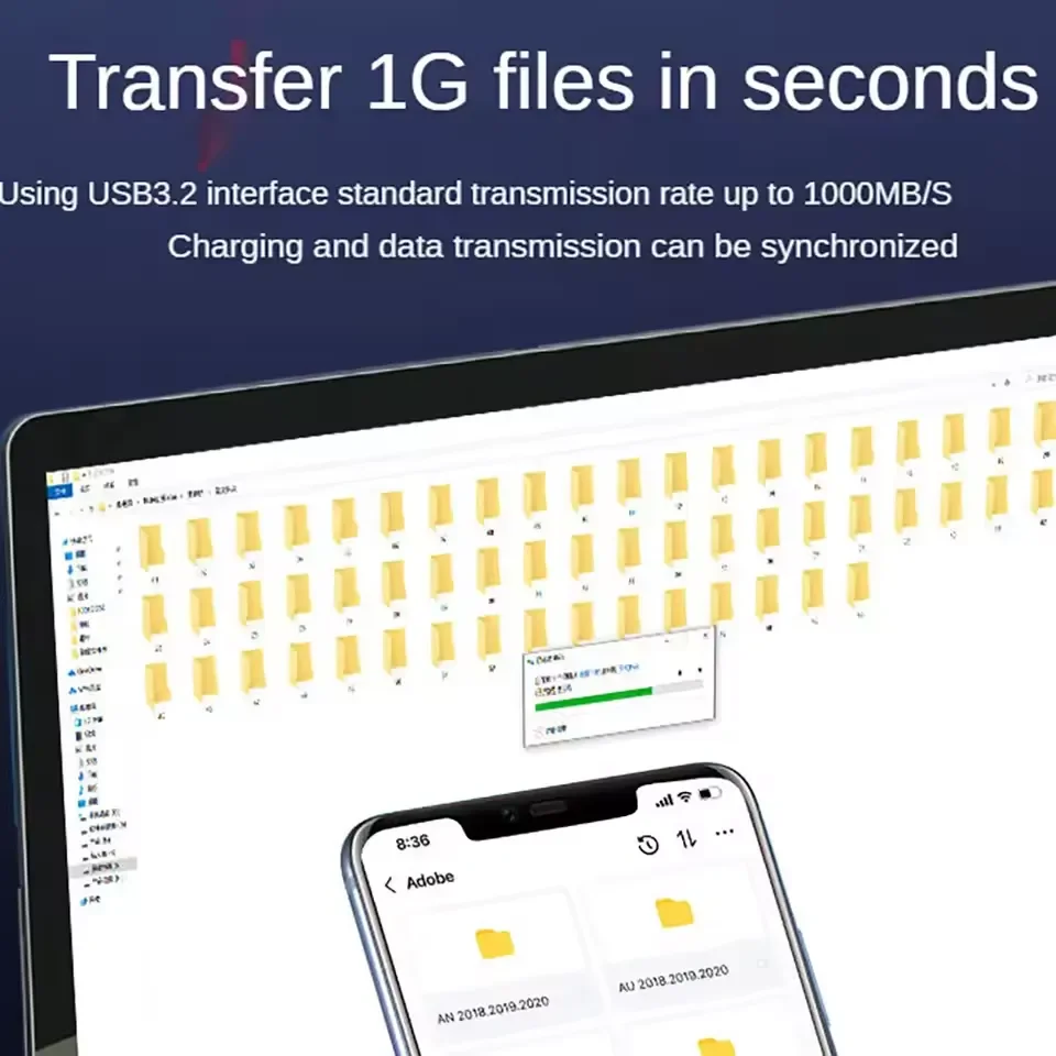 كابل hannord GS19812 USB 3.2 من USB-A إلى Type-C بسرعة 10Gbps وشحن Quick Charge 3.0 - Thumbnail 5