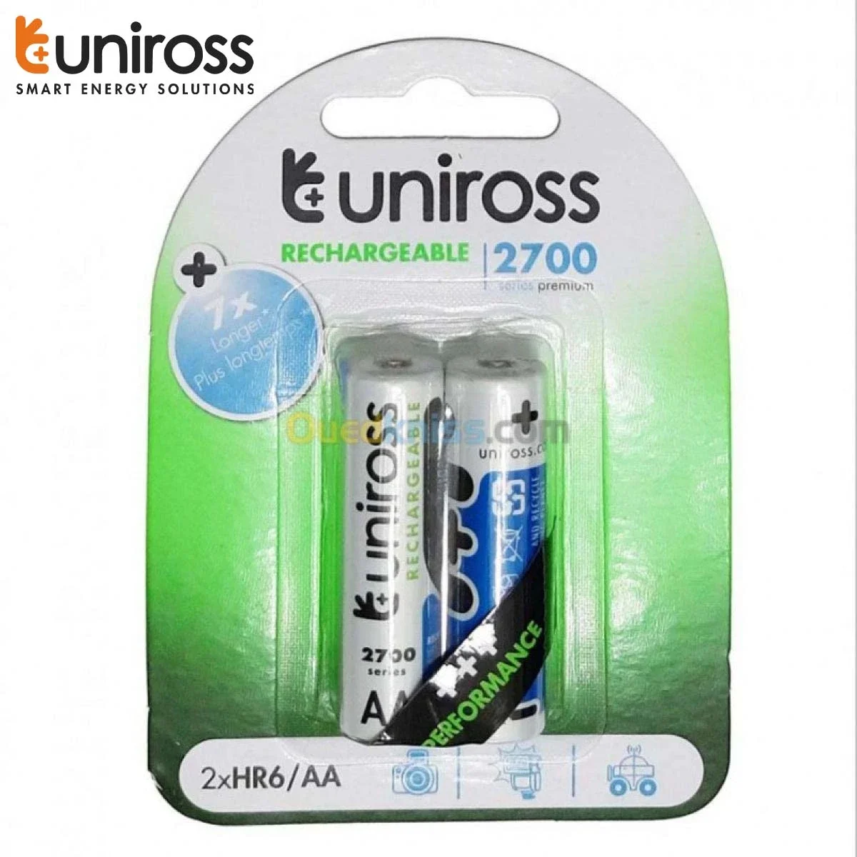 بطاريات Uniross AA قابلة لإعادة الشحن عبوة من 2