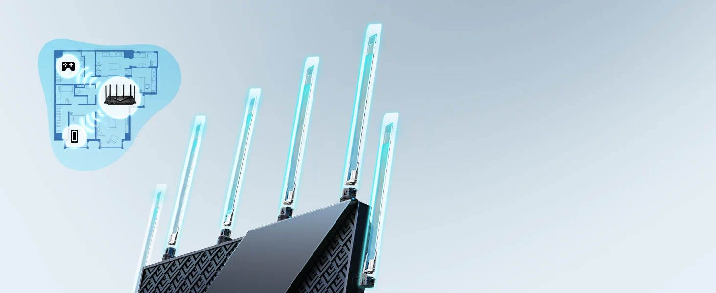 TP-LINK Archer AXE75 AXE5400 Tri-Band Wi‑Fi 6E Gigabit Router - Image 11