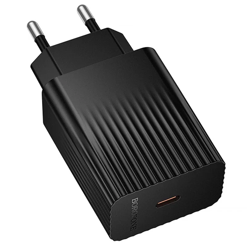 Borofone BAS73A PD 20W Super-Fast Charger Adapter EU Plug Black - Image 3