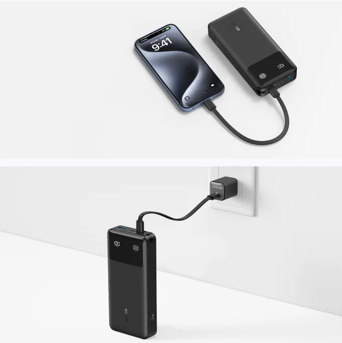 باور بانك Anker A1384H11 سعة 20000 مللي أمبير ساعة بقدرة 30 واط PD - أسود - Image 7