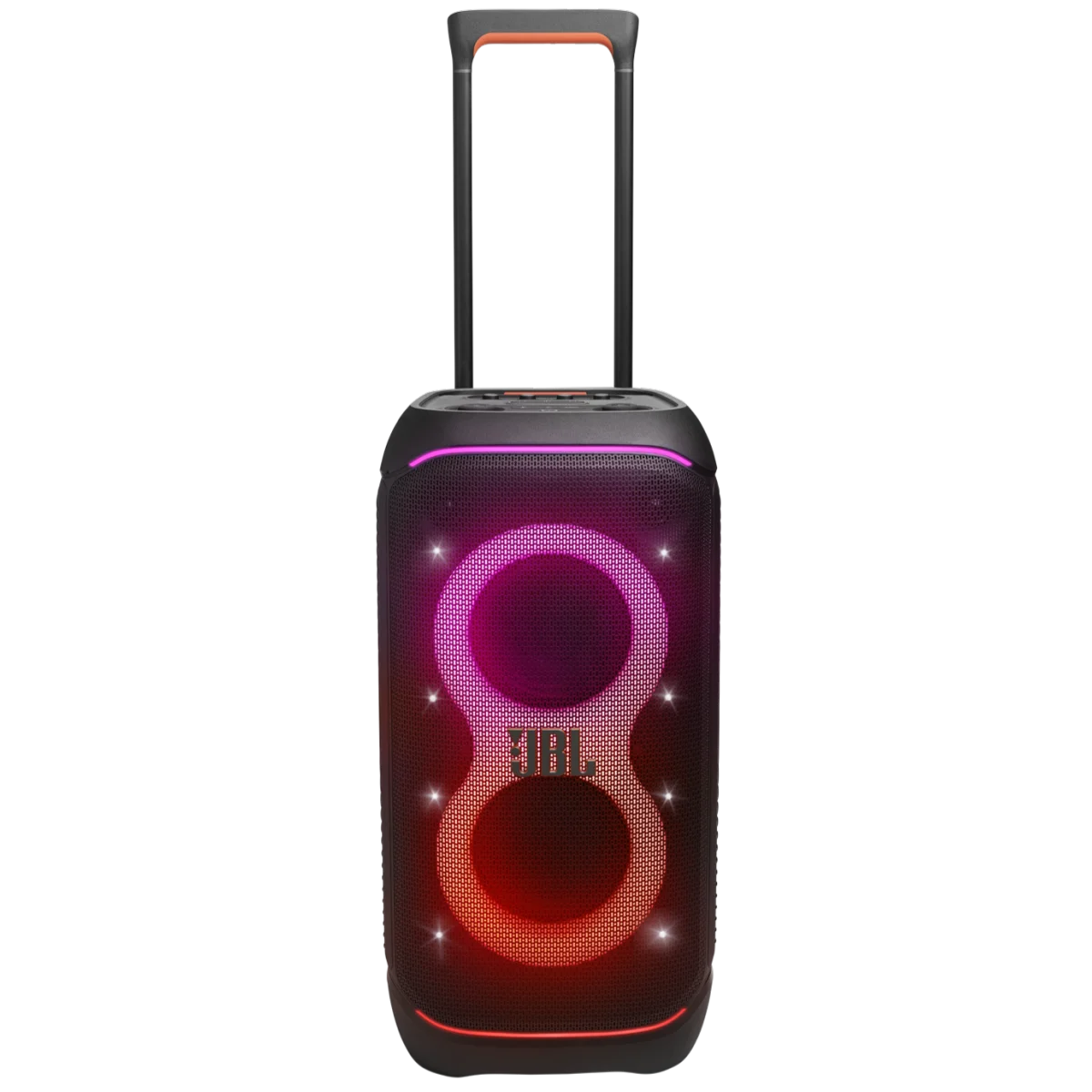 سماعة حفلات محمولة JBL PartyBox Stage 320 بقوة 240 واط RMS ومقاومة رذاذ IPX4 وتشغيل 18 ساعة