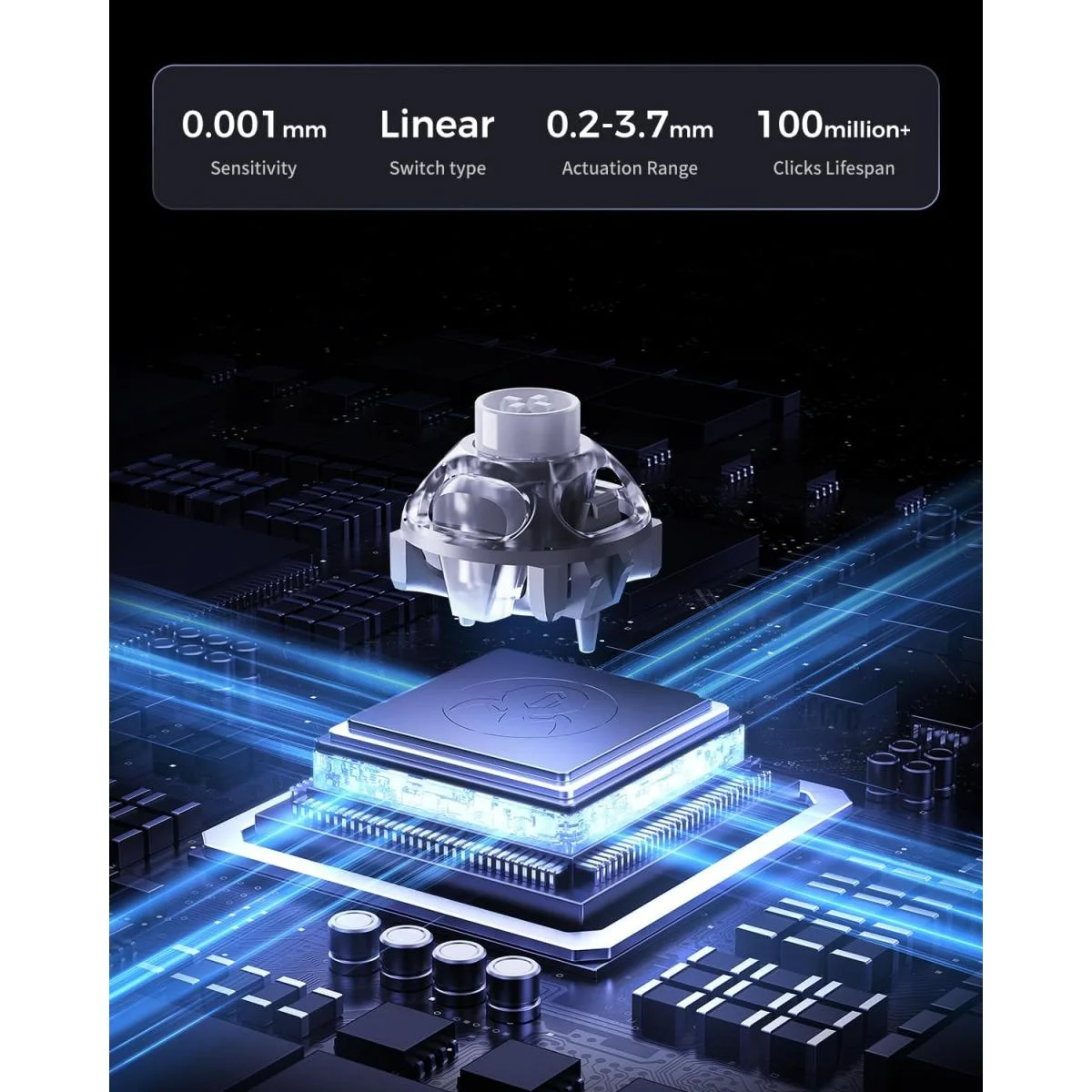 كيبورد ألعاب GravaStar Mercury V60 Pro مغناطيسي HE بحجم 60% ومعدل Polling 8kHz - Thumbnail 2