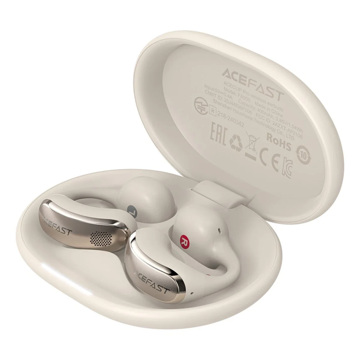 ACEFAST ACECLIP Pro Open-Ear Wireless Earbuds with Dual Mic Noise Reduction - Light Gold - Thumbnail 2