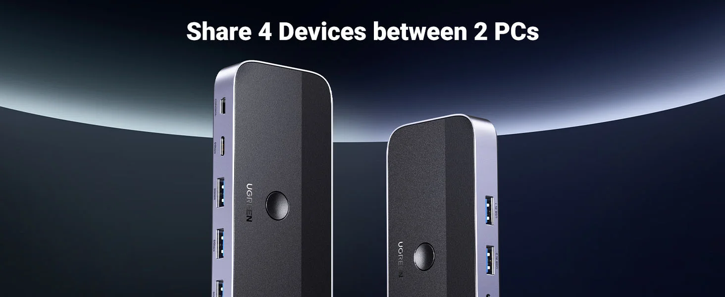 سويتش مشاركة USB Ugreen CM662/15705 إصدار USB 3.0 لجهازَي كمبيوتر و4 أجهزة USB-C وUSB-A - Image 8