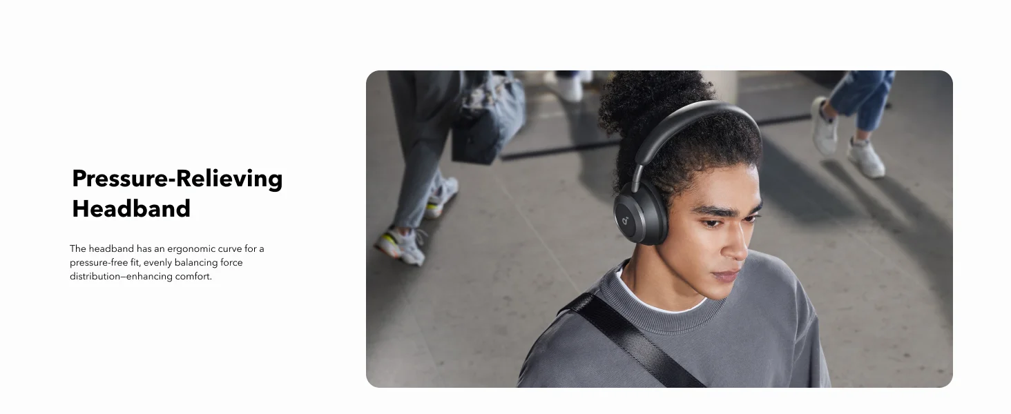 Anker Soundcore Space One Pro Wireless Noise Cancelling Headphones, Black - Thumbnail 12
