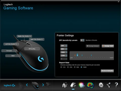 ماوس ألعاب Logitech G203 سلكي بدقة 8,000 DPI وإضاءة LIGHTSYNC RGB، أسود - Thumbnail 19
