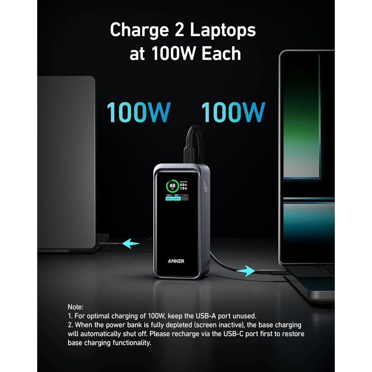 Anker Prime 20,000mAh 200W Portable Power Bank Laptop Charger Black - Image 3
