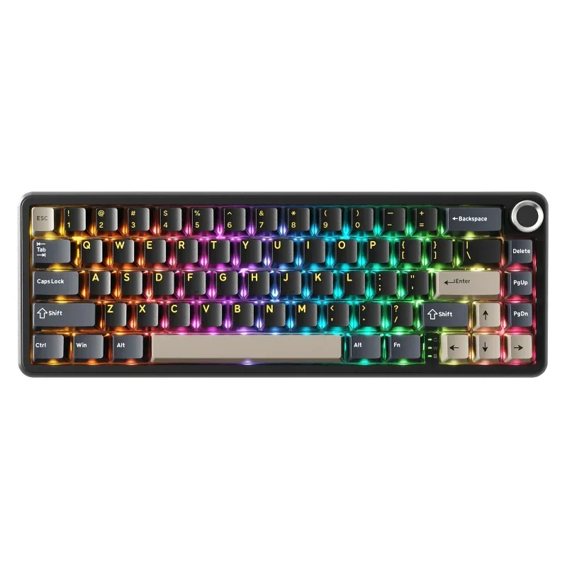 ATTACK SHARK X66 Wireless Mechanical Keyboard, Side-Printed PBT Keycaps, Blueberry Switches – Black - Image 5