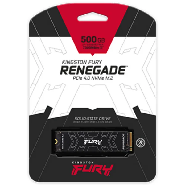 Kingston FURY Renegade 500GB PCIe 4.0 NVMe M.2 SSD - Image 1