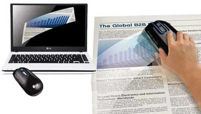 ماسح ضوئي على شكل ماوس LG LSM-100 ذكي عبر USB أسود - Thumbnail 3
