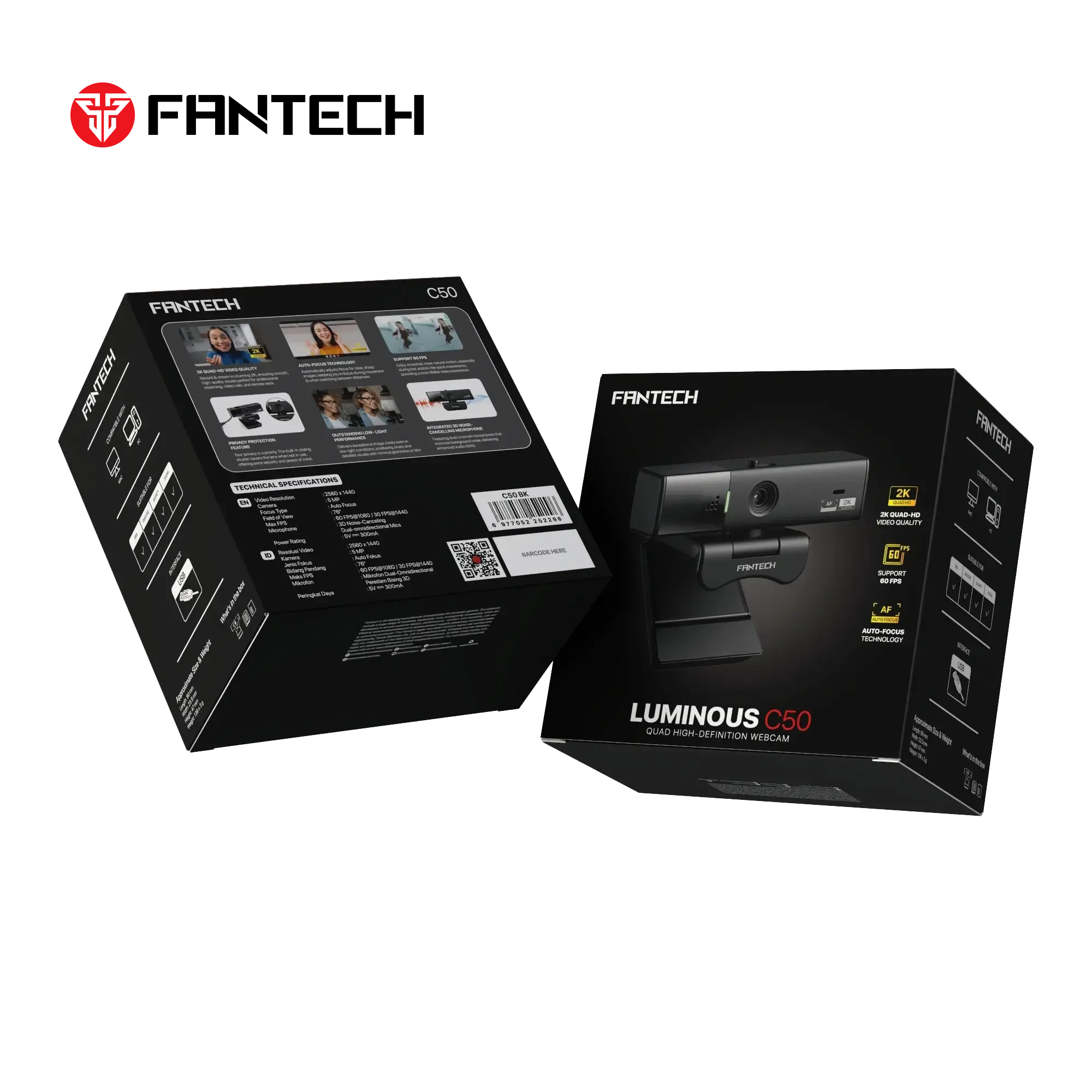 Fantech C50 Luminous 2K QHD 60 FPS Webcam - Image 5