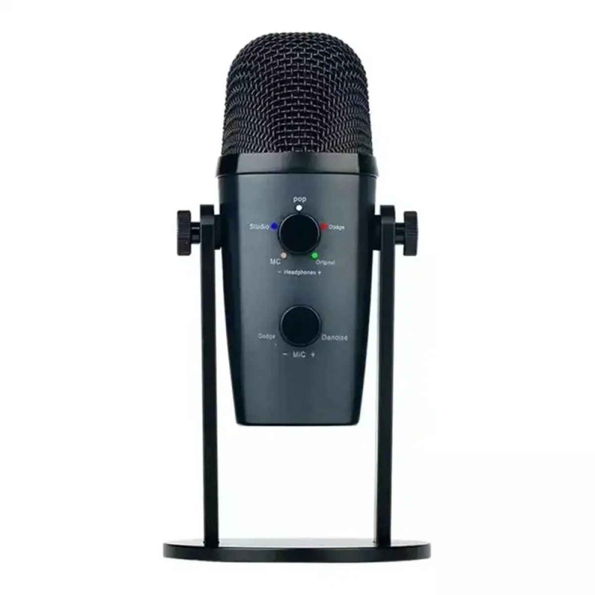 ميكروفون مكثف مكتبي احترافي Jmary MC-PW10 USB مع 4 أوضاع صوت - أسود - Image 2