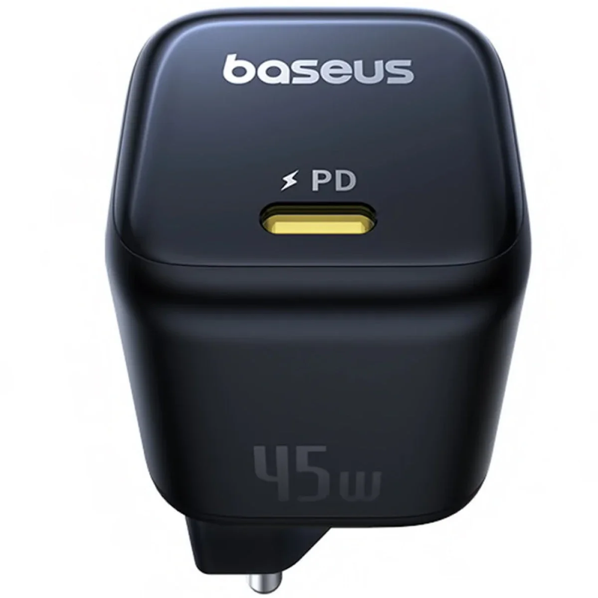 شاحن جداري Baseus PicoGo GaN6 Pro USB-C بقدرة 45 واط قابس أوروبي - أسود - Image 2