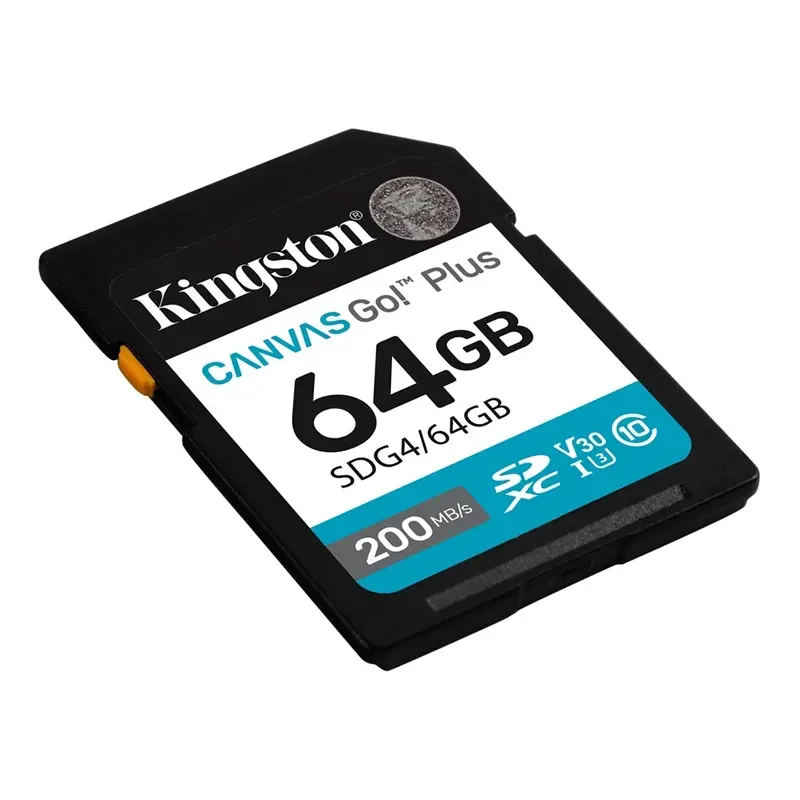 بطاقة ذاكرة Kingston Canvas Go Plus Gen4 64GB SDXC بسرعة 200MB/s C10 SDG4/64GB - Thumbnail 3