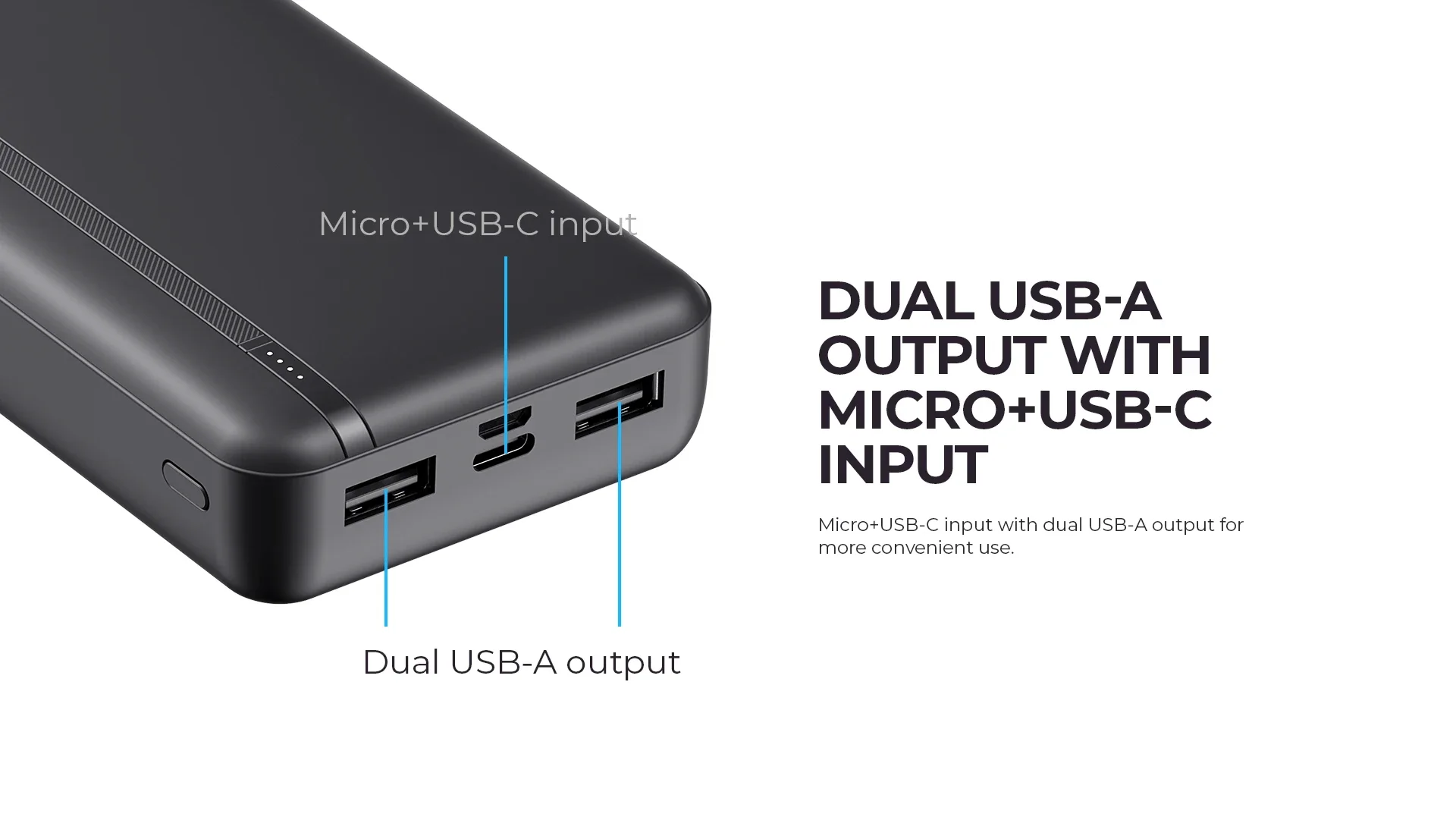 HAVIT PB92 20000mAh Power Bank with 20W PD & 22.5W Fast Charging - Black - Thumbnail 7