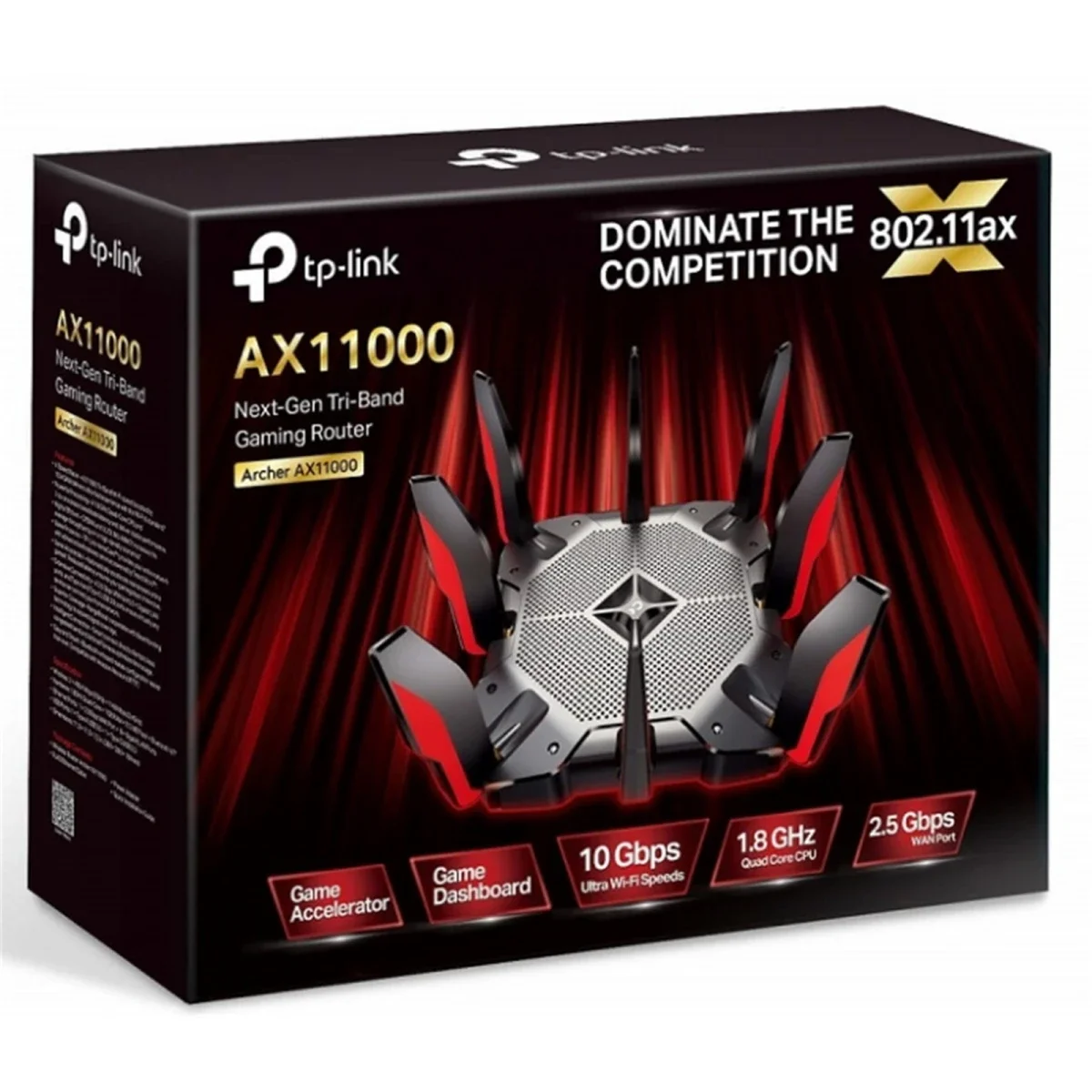 راوتر ألعاب TP-LINK Archer AX11000 ثلاثي النطاق Wi-Fi 6 بسرعة 10 Gbps