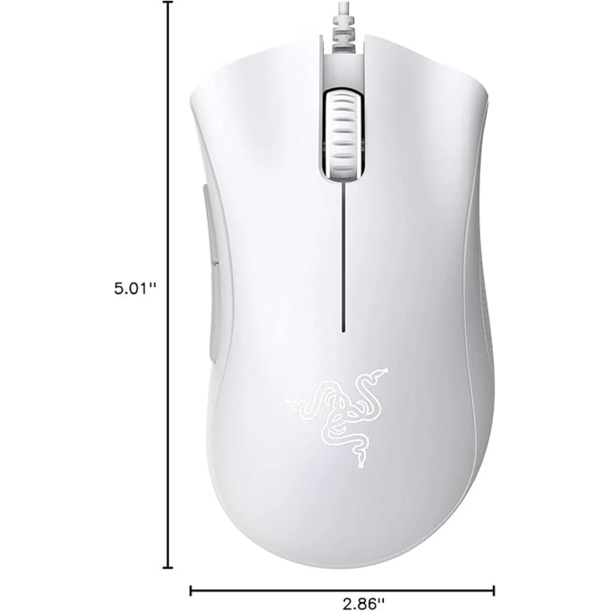 Razer DeathAdder Essential Wired Gaming Mouse, 6400 DPI, White - Thumbnail 4