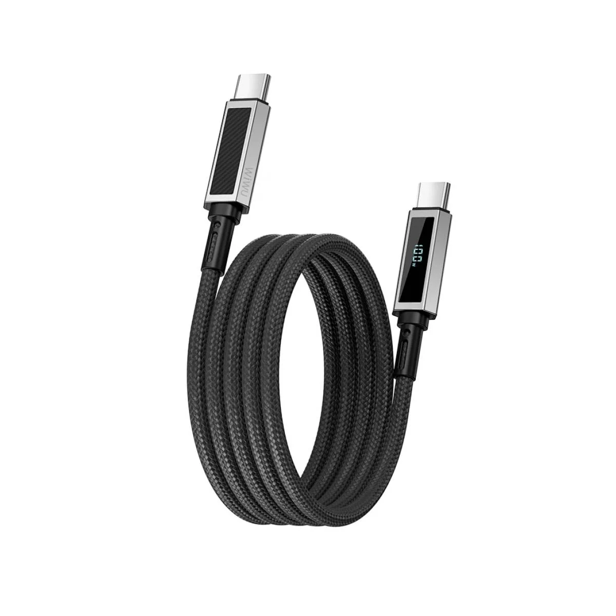 كيبل WIWU Wi-C079 Warriors Link من USB-C إلى USB-C شحن سريع PD 100W بطول 1.2 متر - أسود - Image 5