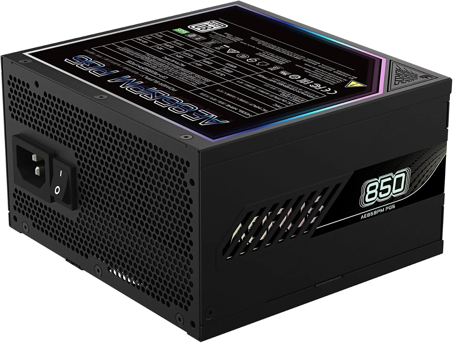مزود طاقة GIGABYTE AORUS ELITE P850W بقدرة 850 واط 80 PLUS Platinum بكابلات قابلة للفصل بالكامل PCIe 5.0 – GP-AE850PM PG5 - Image 13