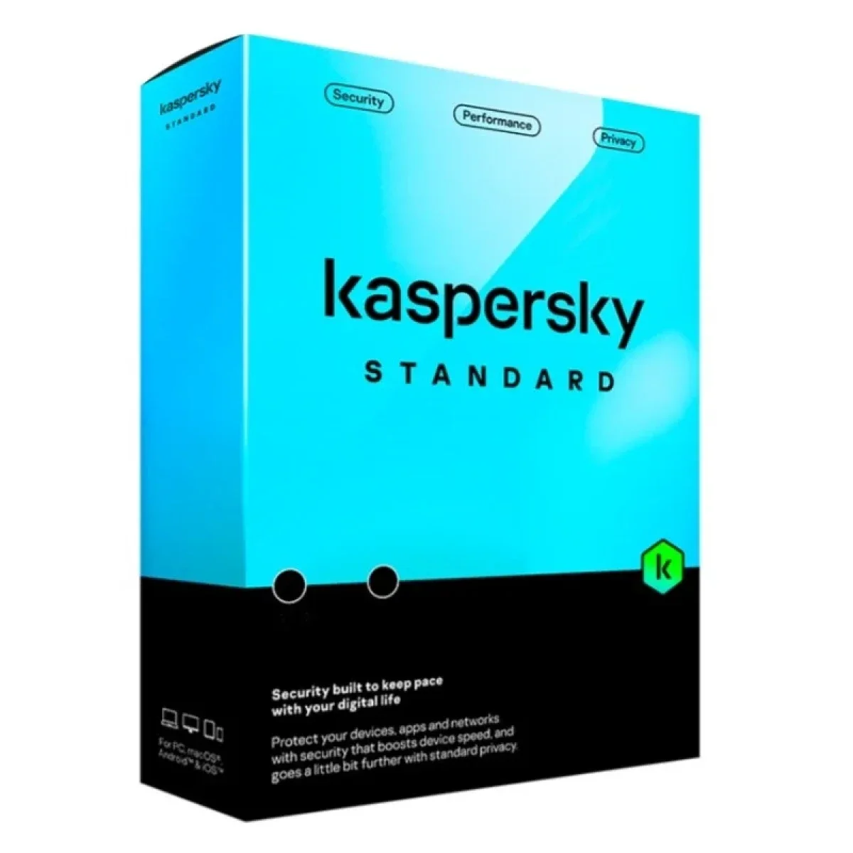 برنامج مكافحة الفيروسات Kaspersky KL1041I5AFS-SLIM Standard لجهاز واحد لمدة سنة مع Behavioral Shield وعلبة بدون قرص CD