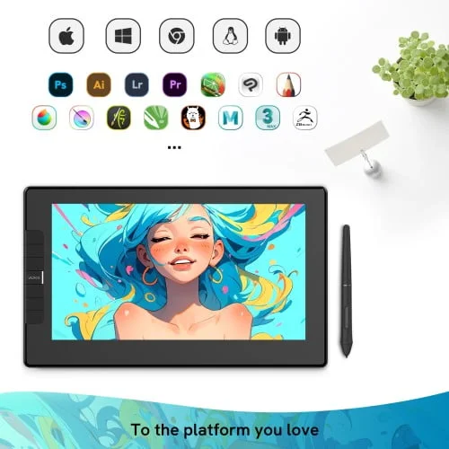 شاشة رسم VEIKK 11.6 إنش FHD IPS بقلم بدون بطارية Studio VK1200 V2 - Image 2