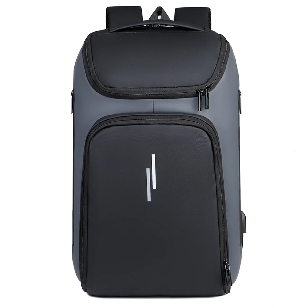 Expandable Business Laptop Backpack with USB Charging Port for Up to 17-Inch Laptops - Black - Image 4