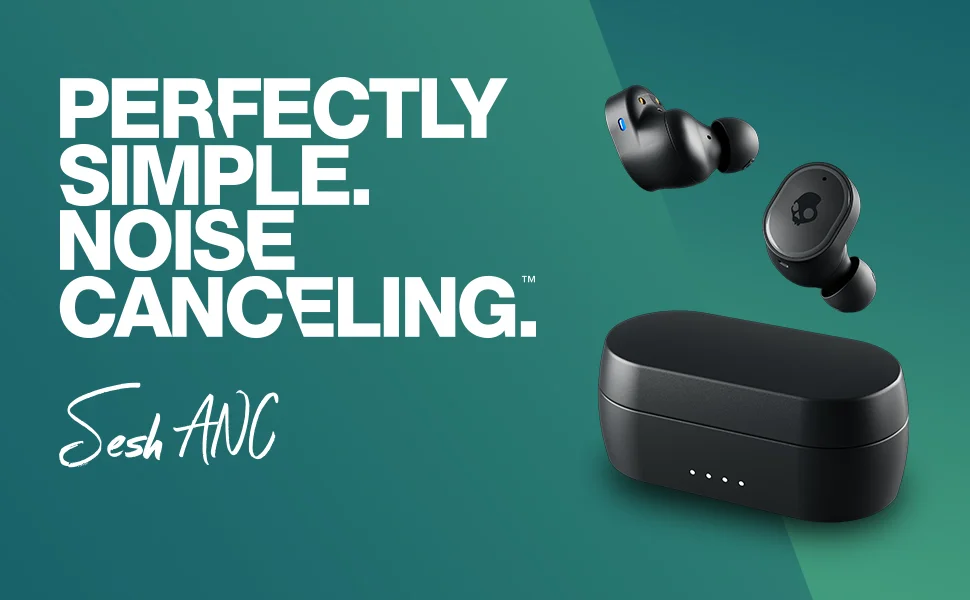 Skullcandy SESH ANC True Wireless Earbuds with Bluetooth, Noise Cancelling and 46 Hours Battery - True Black - Thumbnail 9